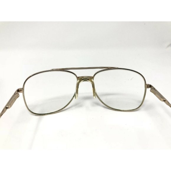 Vintage Viva Eyeglasses MOD1017 BRD 57[]18 140 Eyeglass Gold Brown Aviator Frame - Picture 7 of 12